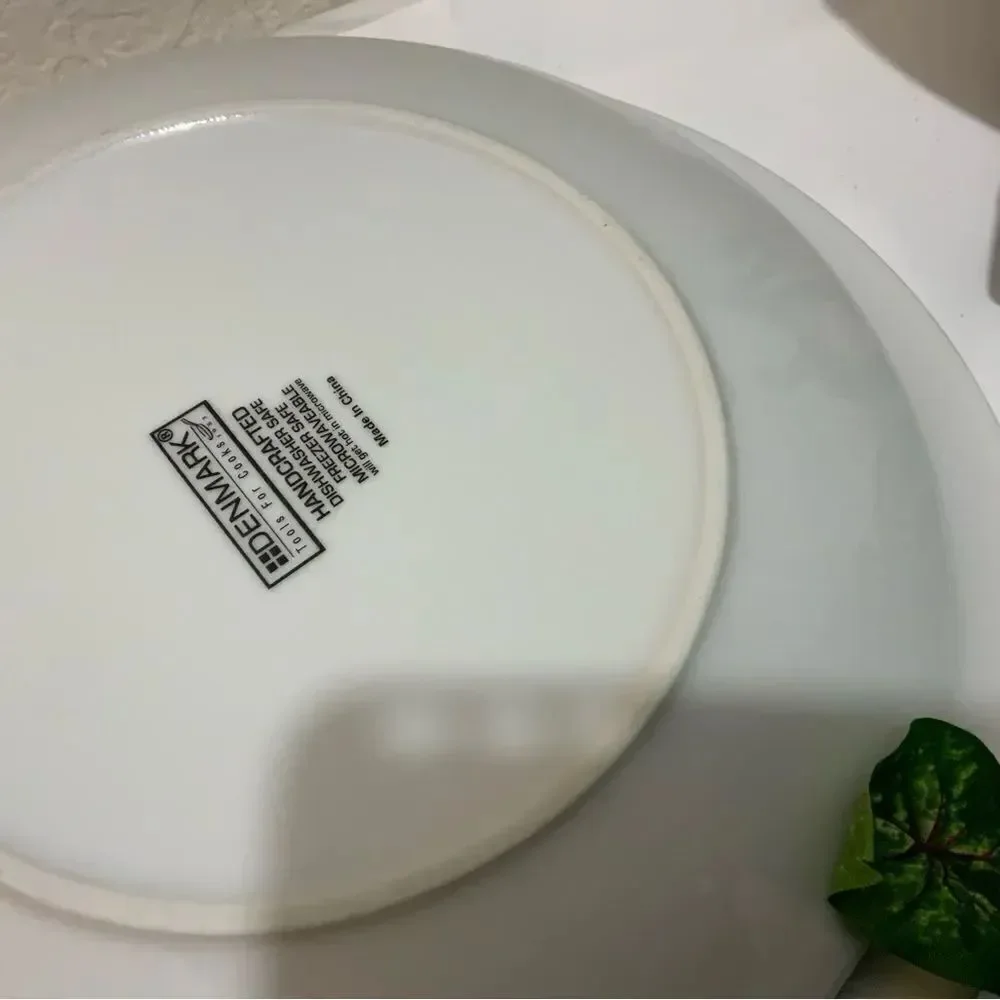 Denmark Tools For Cooks Set Of 4 White Porcelain Dinner Plates 10 3/4